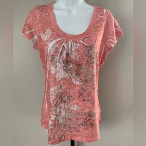 Maurices Salmon Graphic Short Sleeve Tee